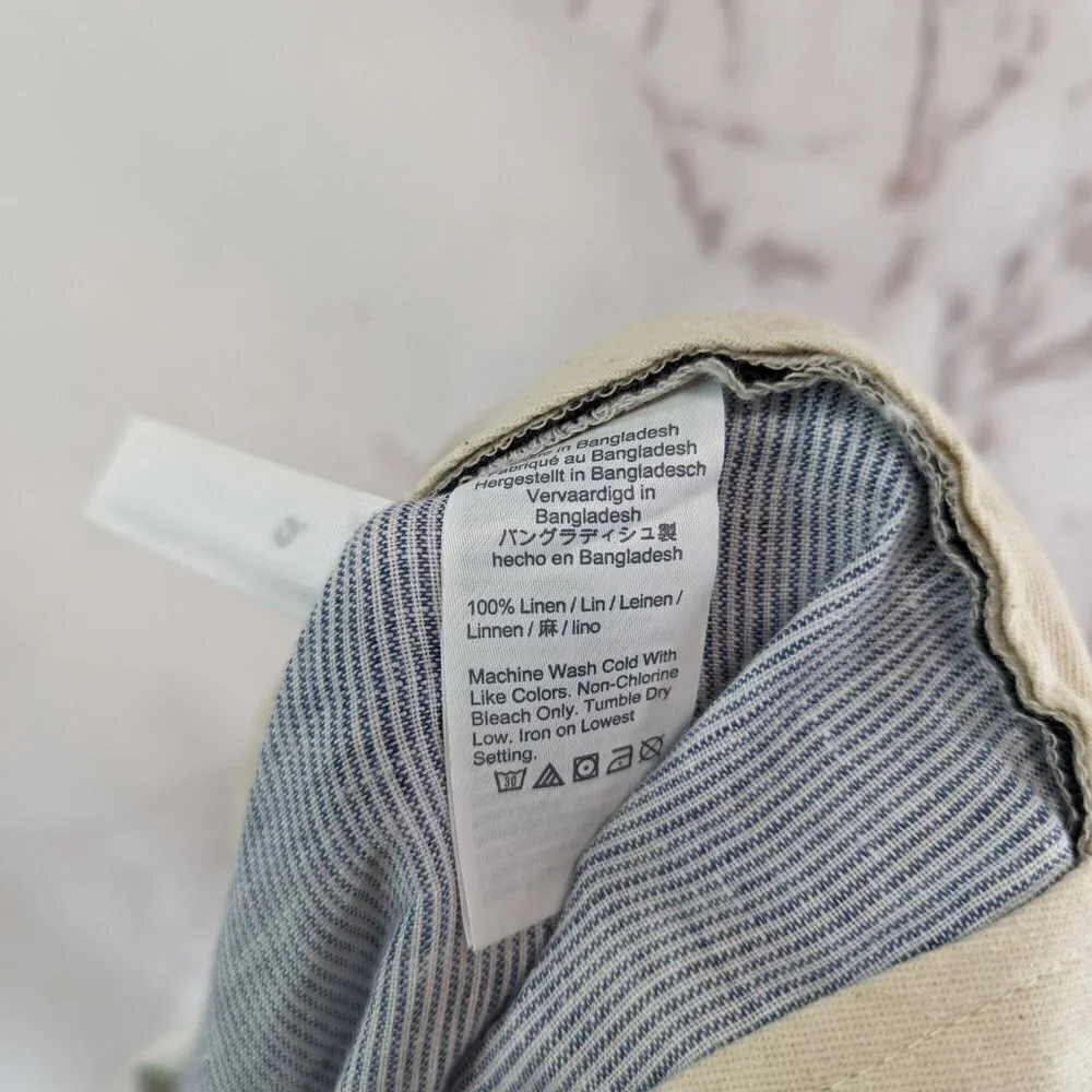 J Crew Shorts Mens 35 Striped 9 Inch Linen Beach Vacation Summer Cooling Whick